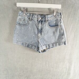 Pacsun Playboy‎ Denim Shorts Women's 27 Bunny Logo Casual Jean Jorts
